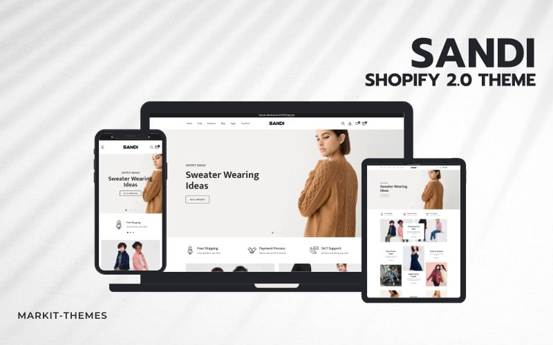 Sandi - 高级时尚 Shopify 2.0 主题 #409017