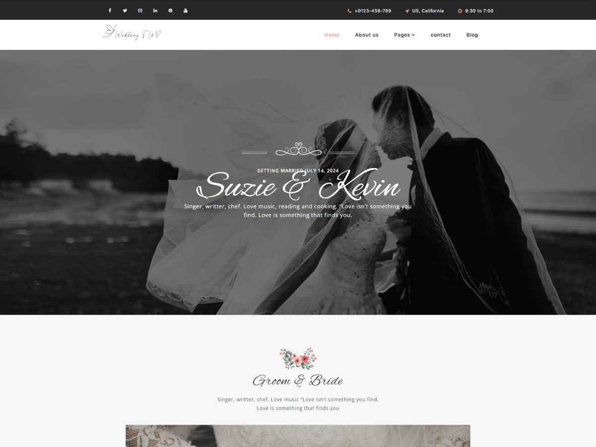 screenshot-1000 Wedding Elementor WordPress 主题