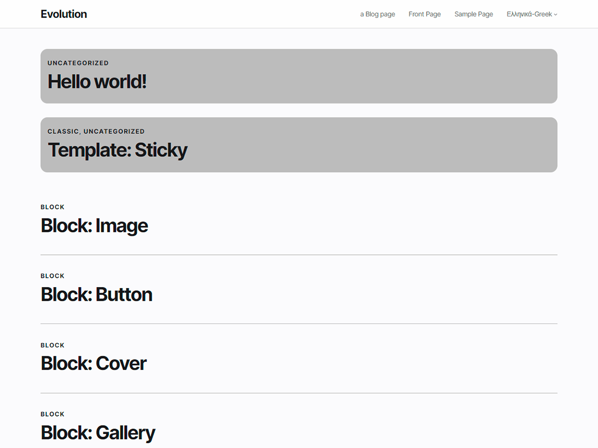 The Evolution WordPress 主题