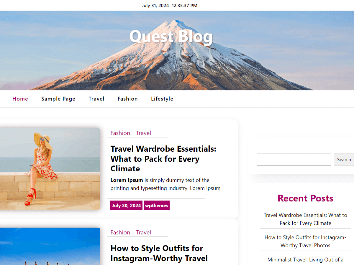 Quest Blog WordPress 主题