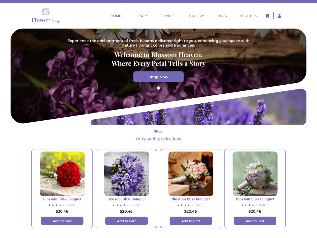 Flower Shop Elementor WordPress 主题