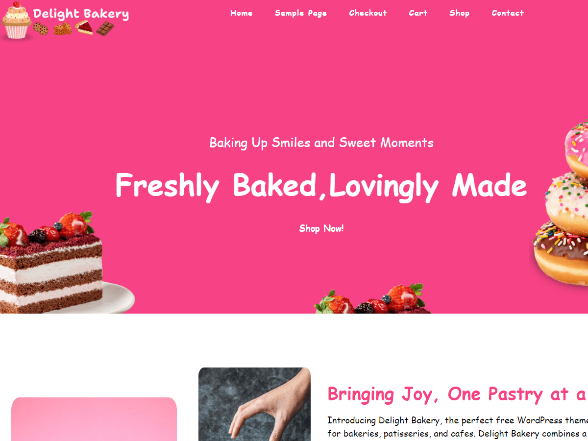 Delight Bakery WordPress 主题