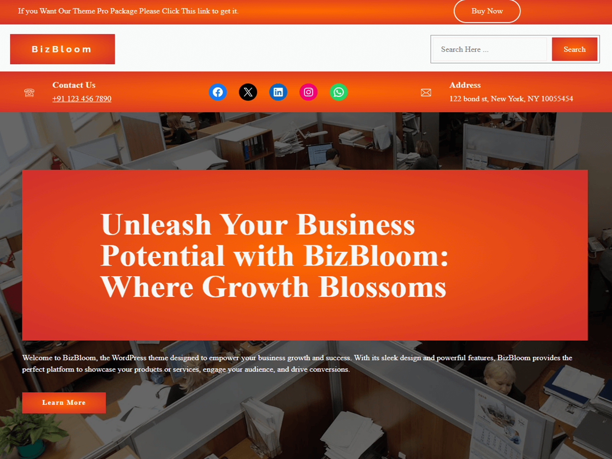 BizBloom WordPress 主题