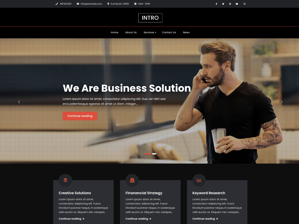 JetBlack Intro WordPress 主题