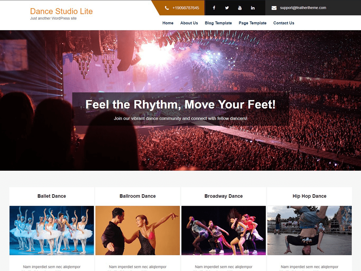 Dance Studio Lite WordPress 主题