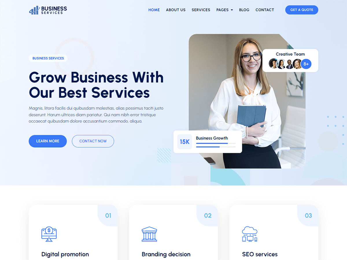 Bosa Business Services WordPress 主题