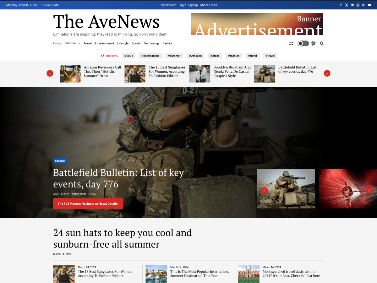 AveNews WordPress 主题