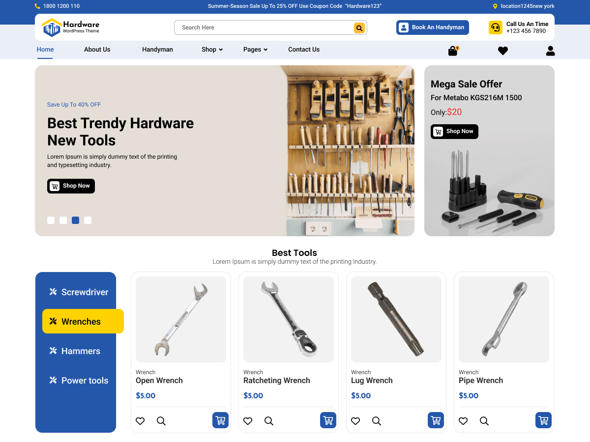 Hardware Dealer WordPress 主题