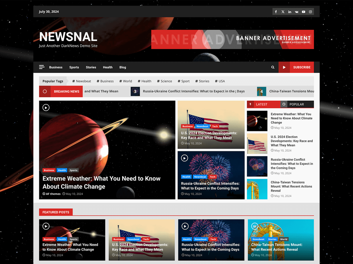 Newsnal WordPress 主题