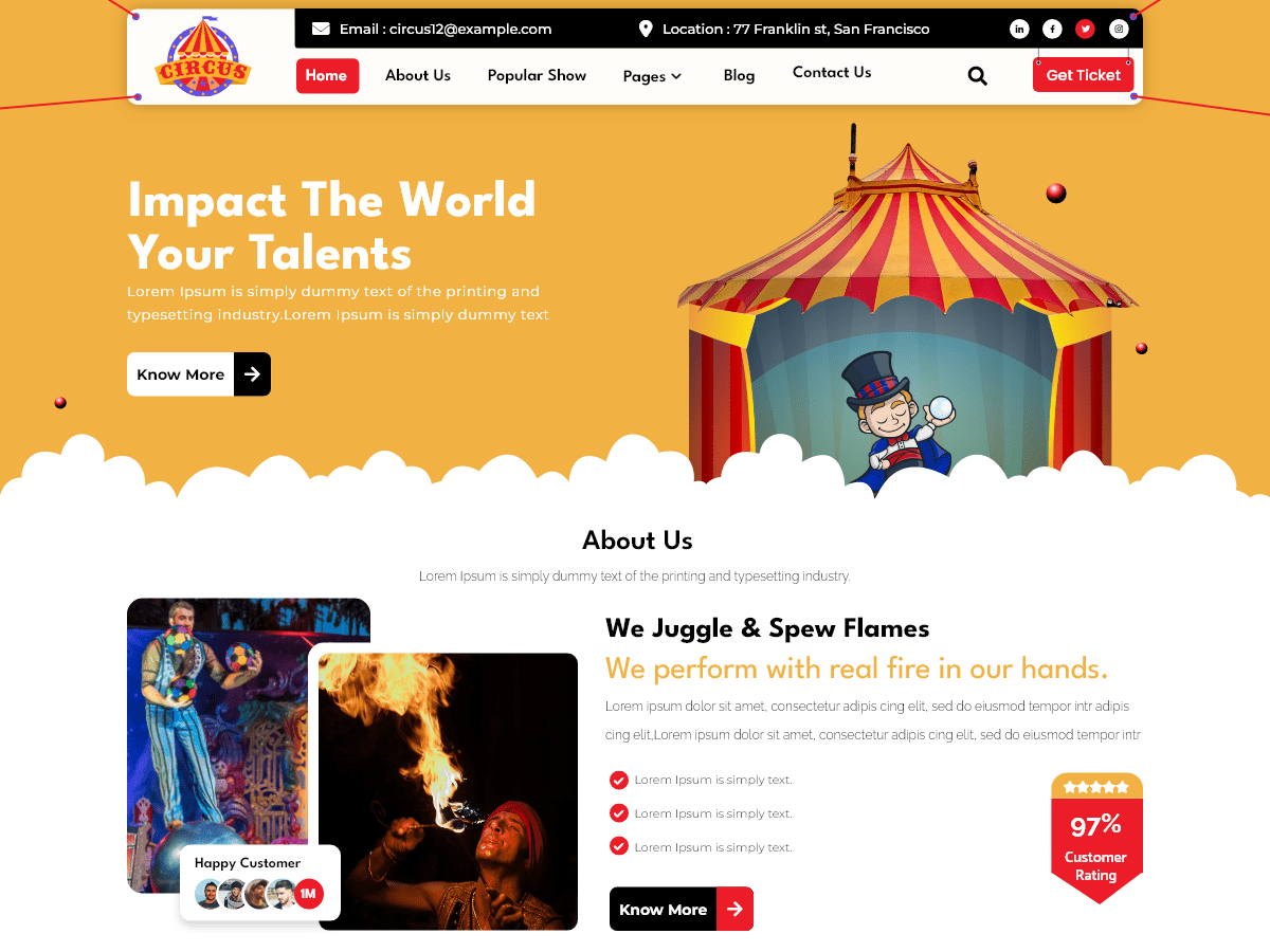Circus Fair WordPress 主题