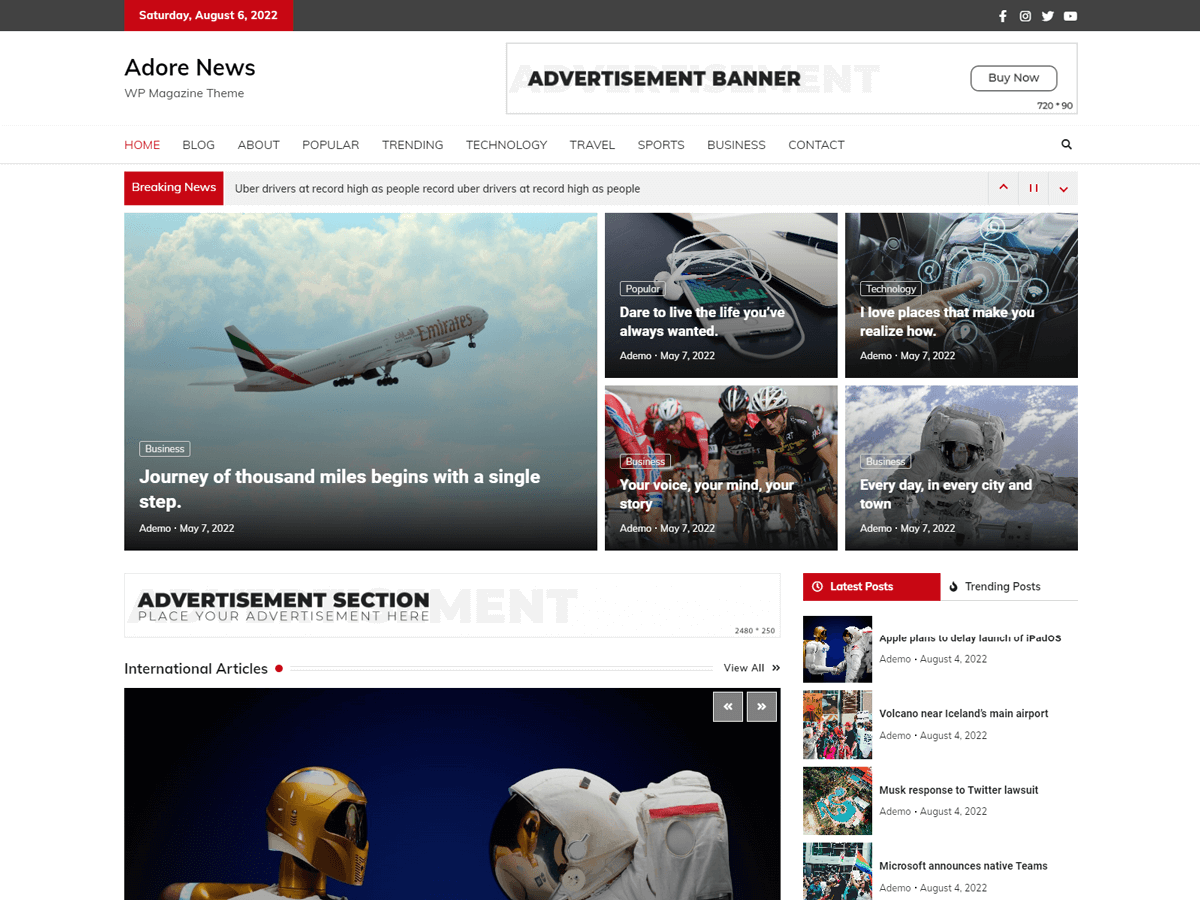 screenshot-170 Adore News WordPress 主题