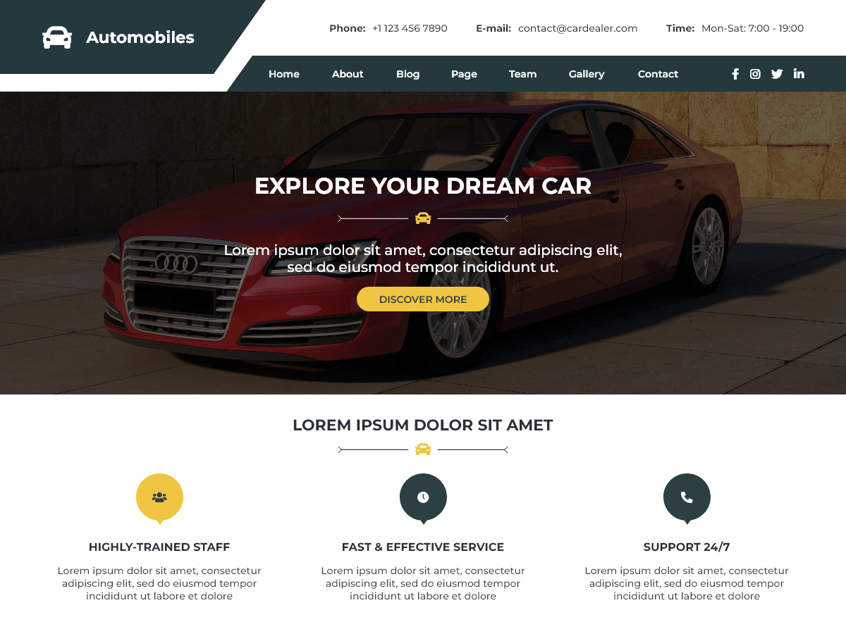 Auto Car Dealership WordPress 主题