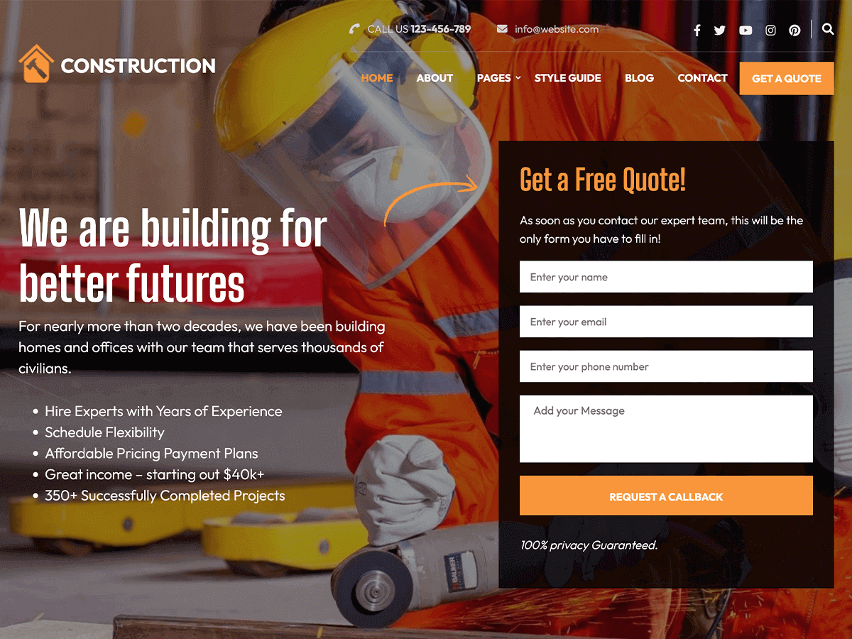 screenshot-180 Construction Builders WordPress 主题