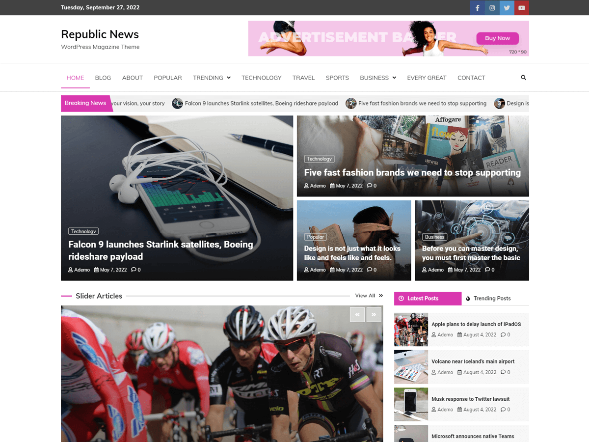 Republic News WordPress 主题