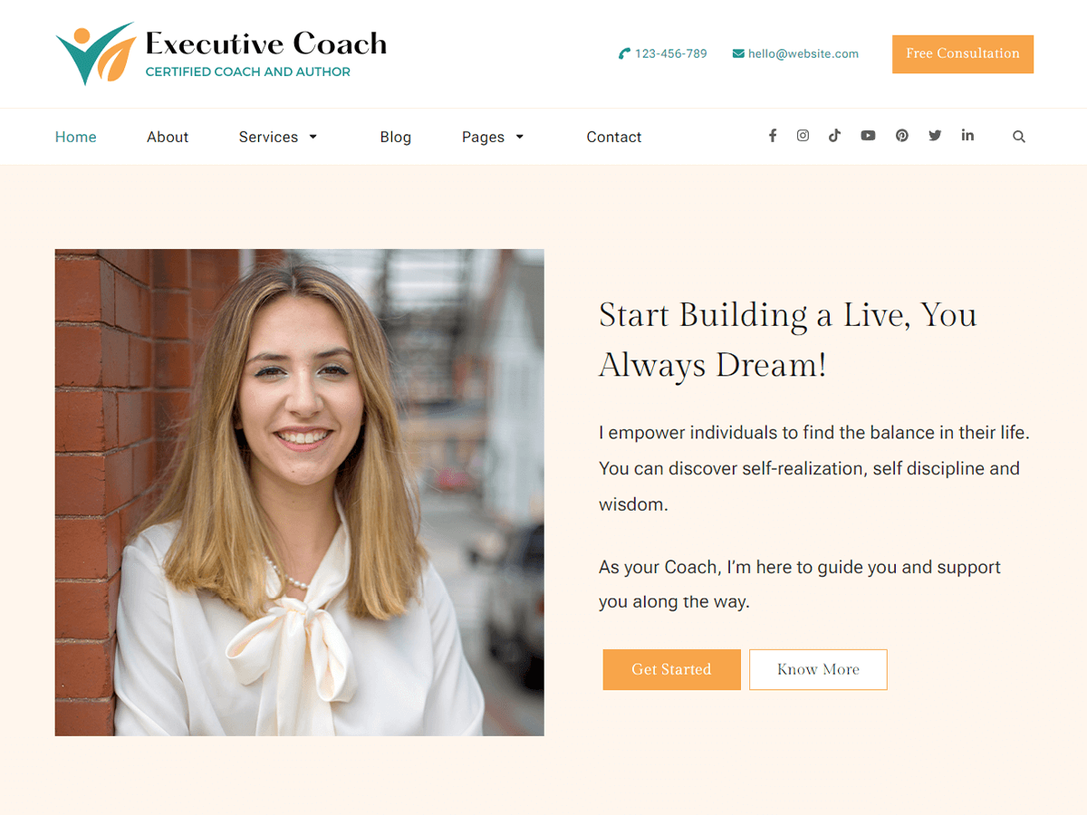 Executive Coach WordPress 主题
