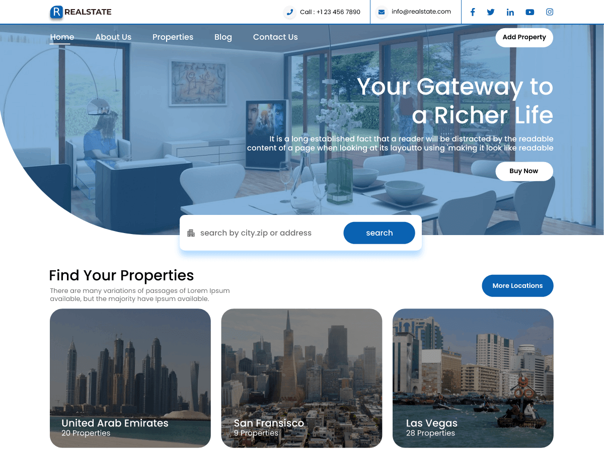 screenshot-188 Realestate Agent WordPress 主题