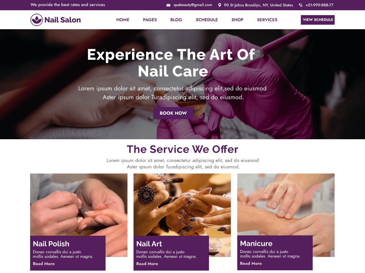 screenshot-192 Barbershop Nail Salon WordPress 主题