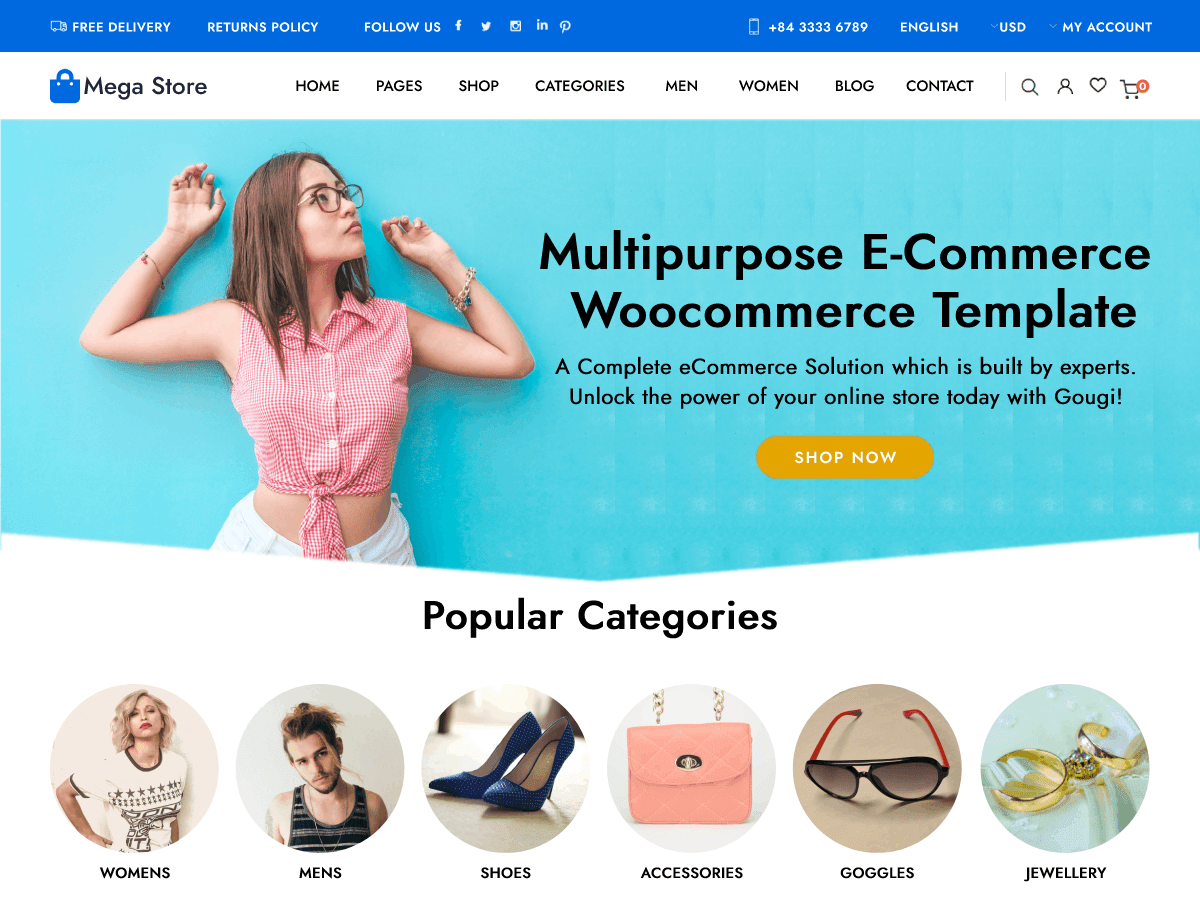 Mega Store Woocommerce WordPress 主题