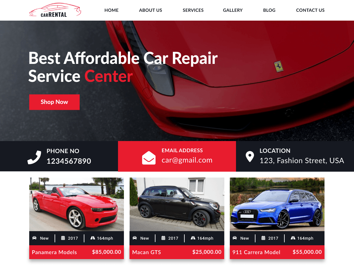 Car Rental Hub WordPress 主题