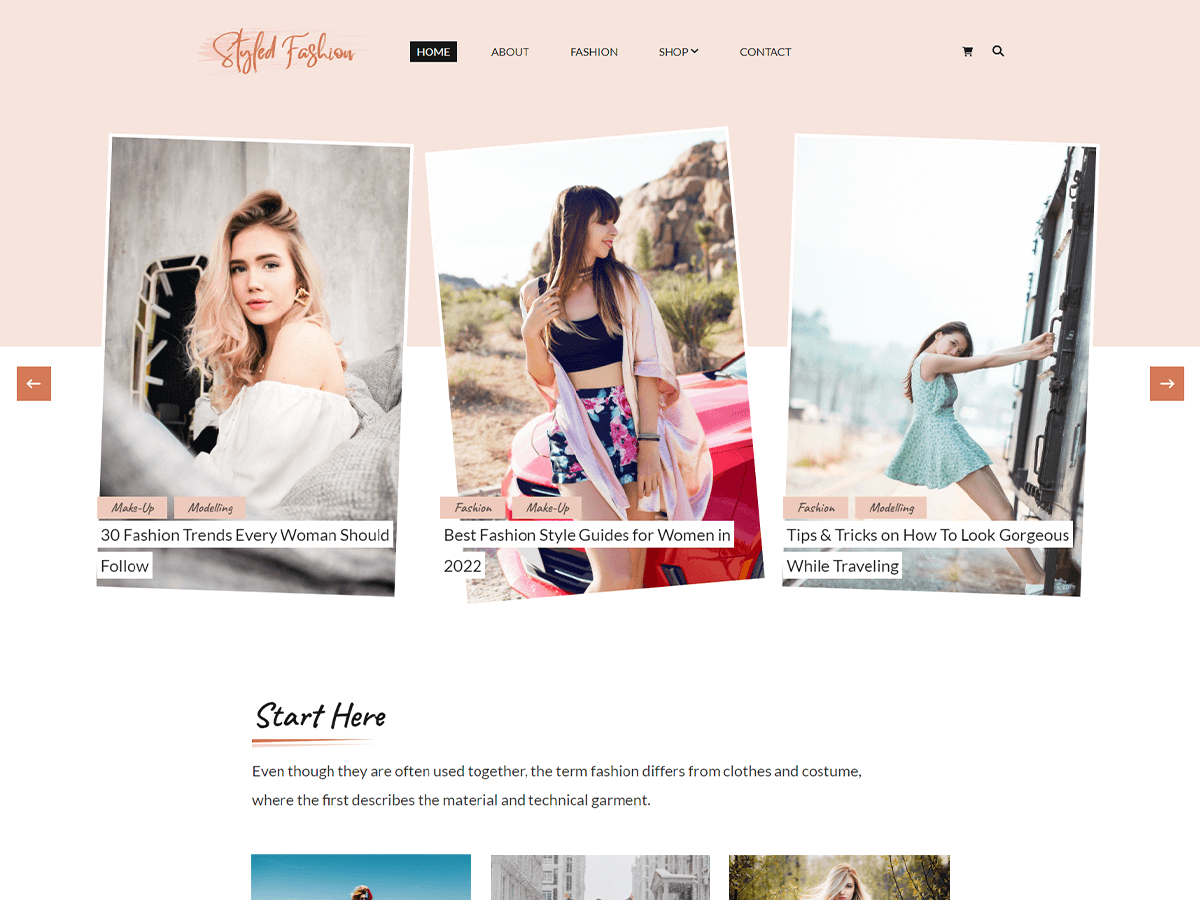 Styled Fashion WordPress 主题