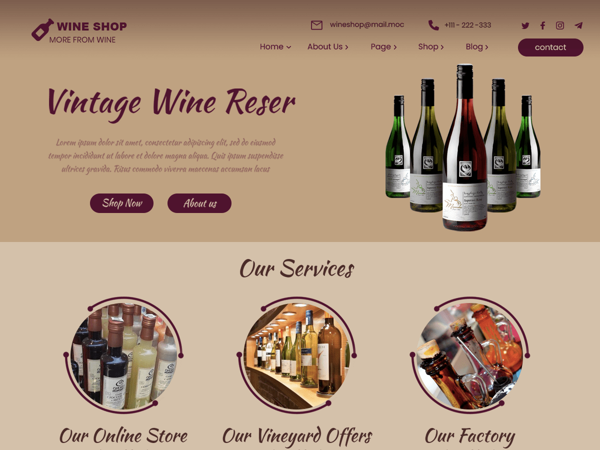 screenshot-212 Wine Shop WordPress 主题
