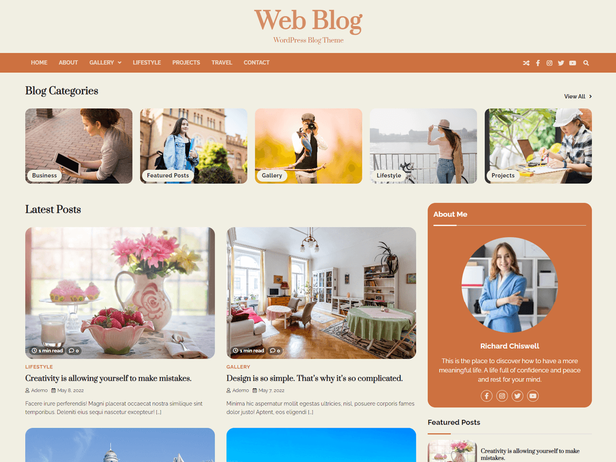 Web Blog WordPress 主题