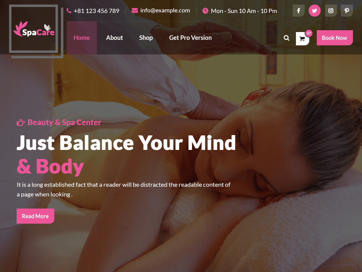 SpaCare WordPress 主题