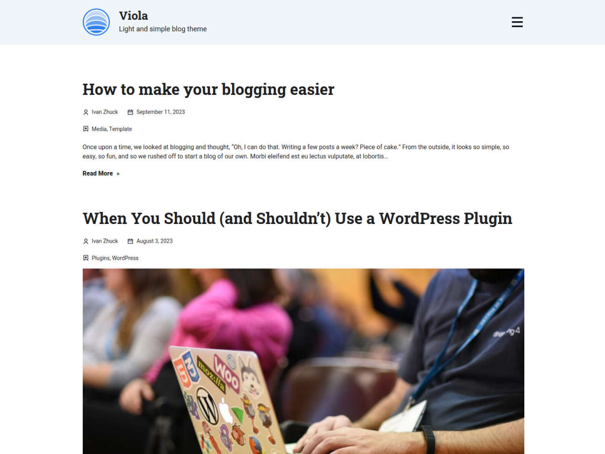 IZ Viola WordPress 主题