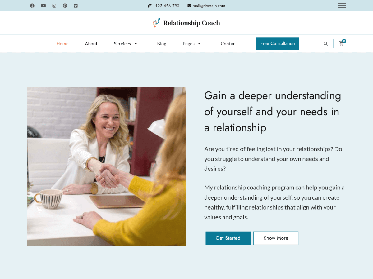 Relationship Coach WordPress 主题