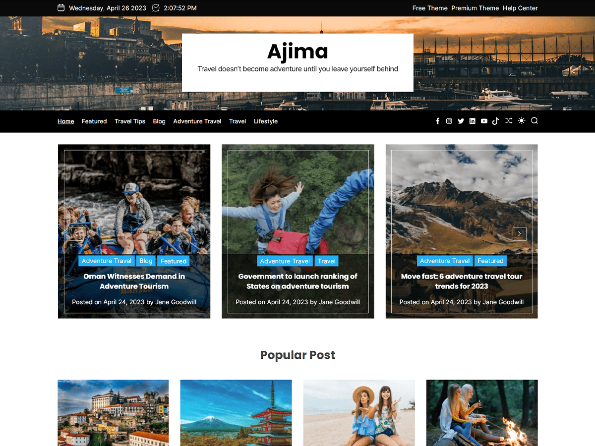 Ajima WordPress 主题
