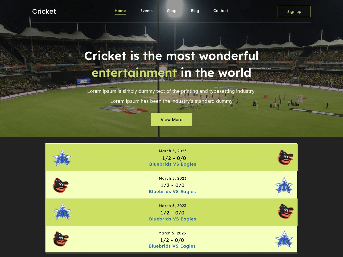 screenshot-253 Cricket Tournament WordPress 主题