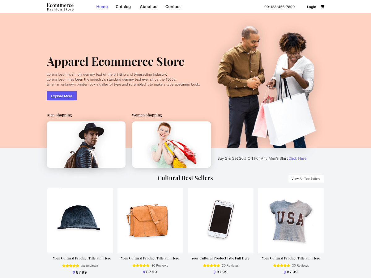 screenshot-270 Apparel Ecommerce Store WordPress 主题