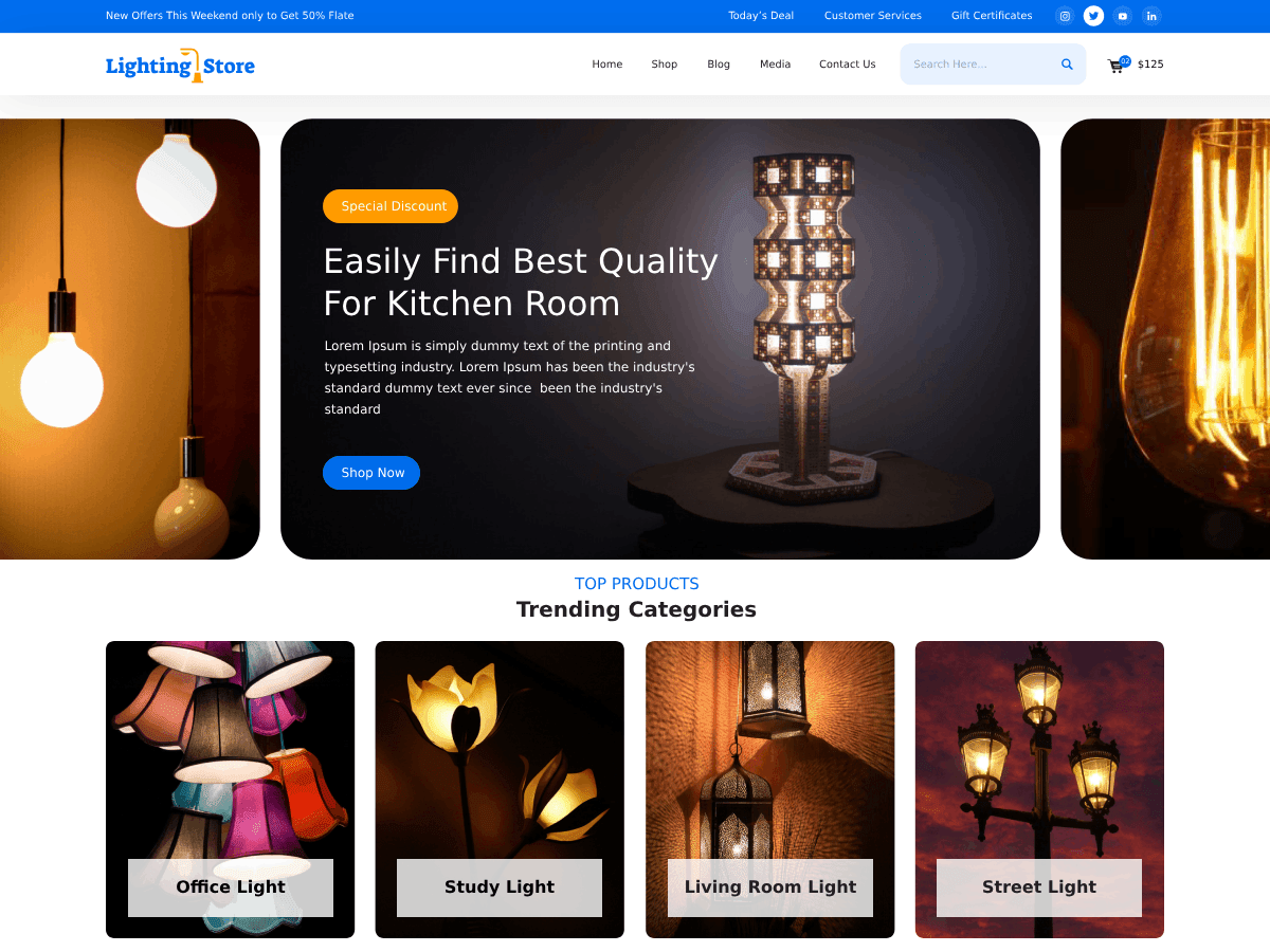 Lighting Fixtures WordPress 主题