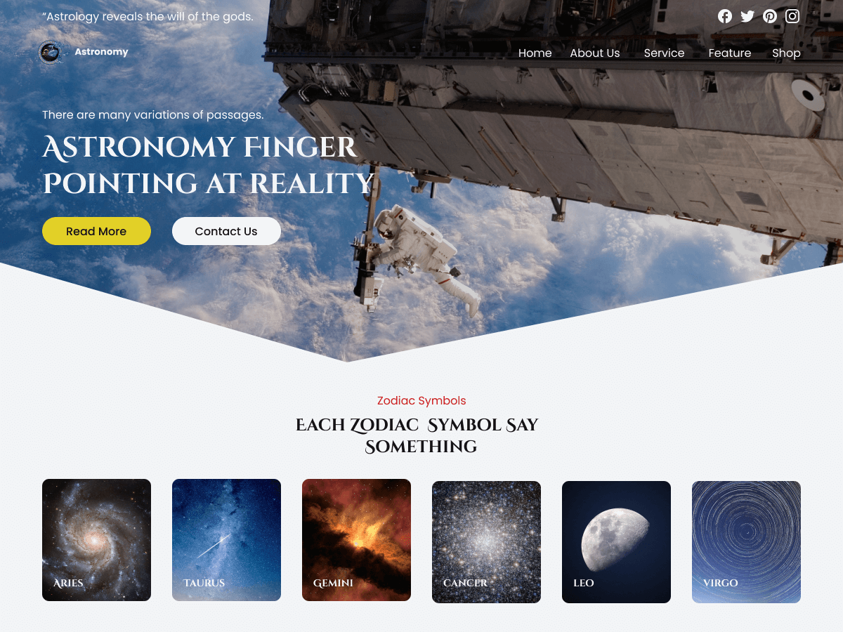 Astronomy Store WordPress 主题