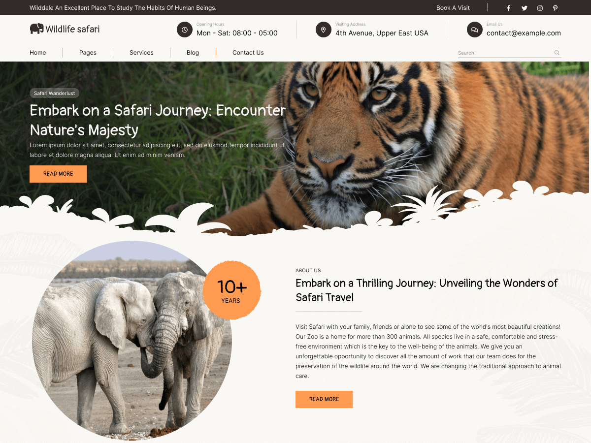 Wildlife Safari WordPress 主题