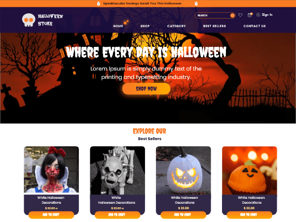 Halloween Shop WordPress 主题