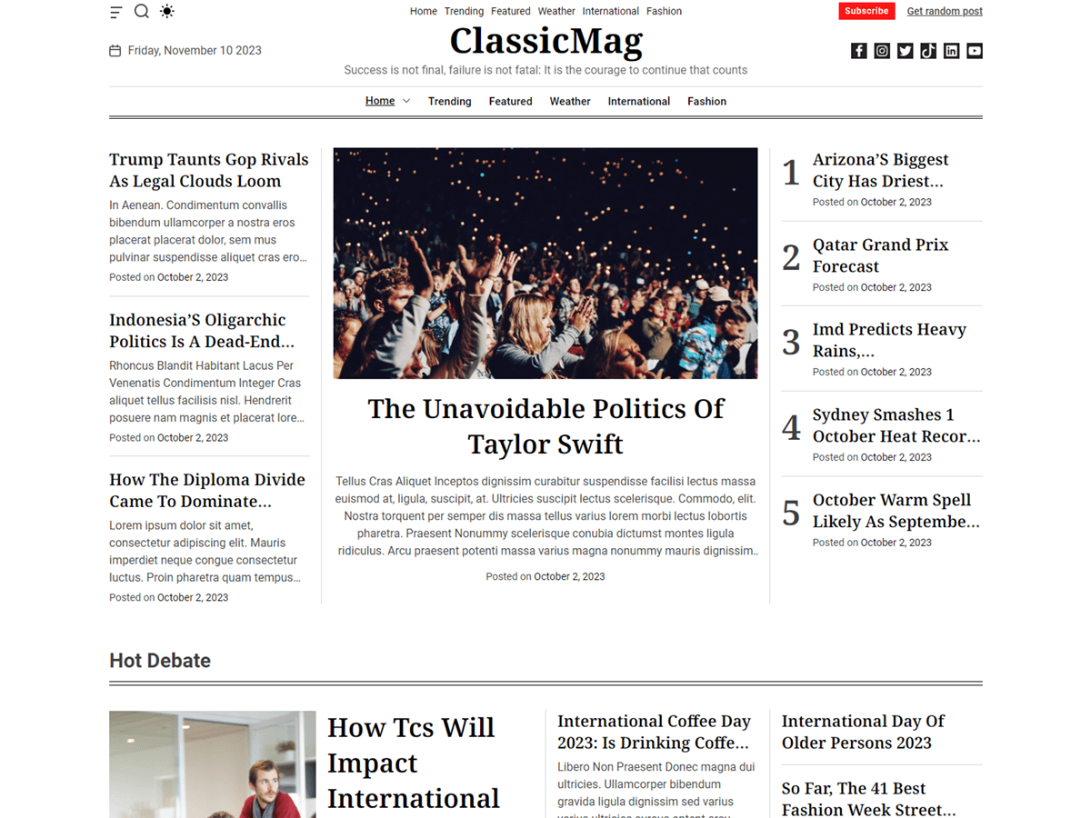ClassicMag WordPress 主题