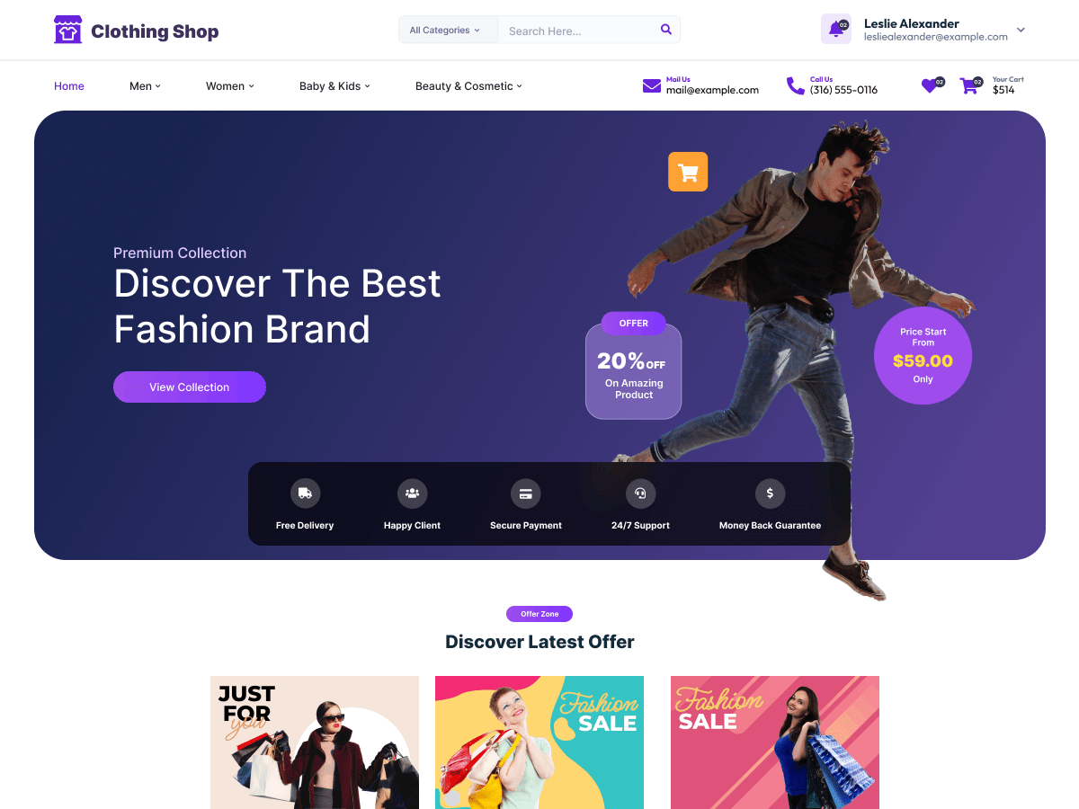 screenshot-303 Clothing Apparel Shop WordPress 主题