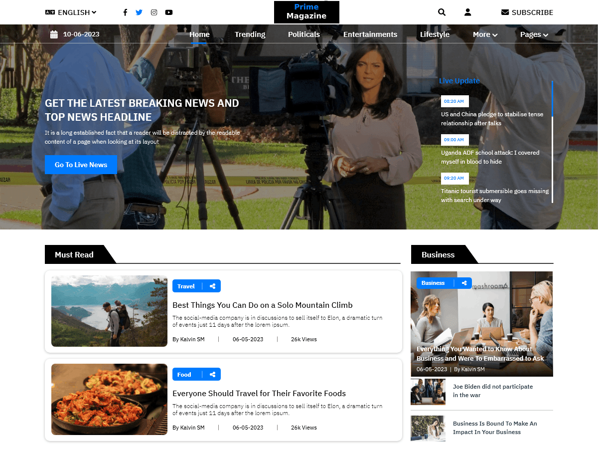 screenshot-31 Prime Magazine WordPress 主题