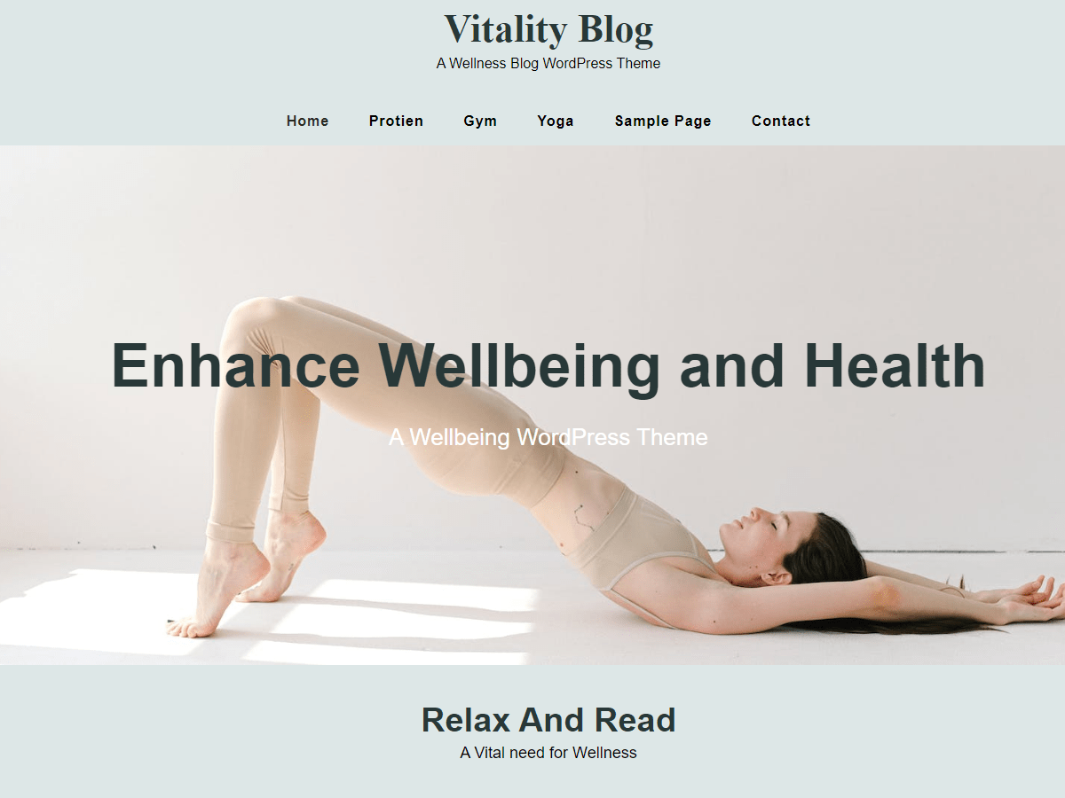 Vitality Blog WordPress 主题