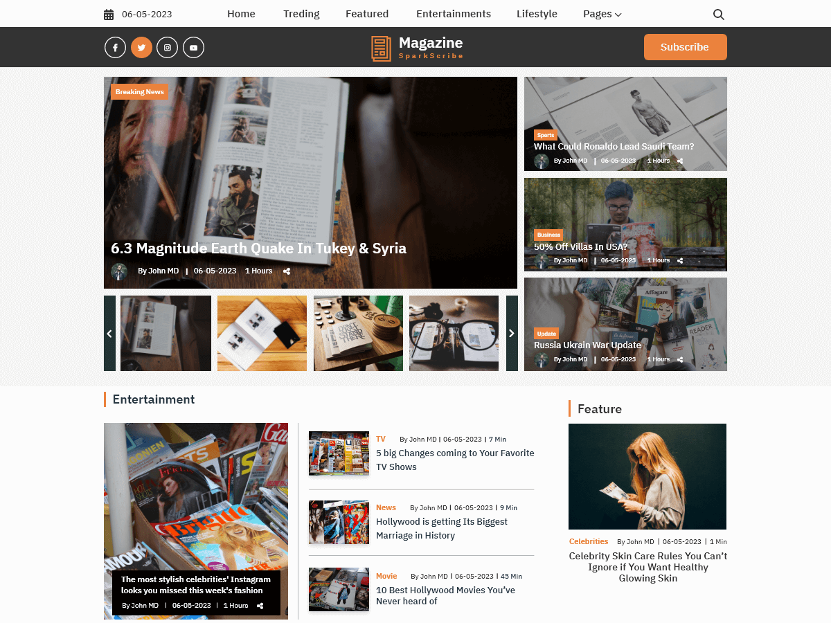Magazine News Agency WordPress 主题
