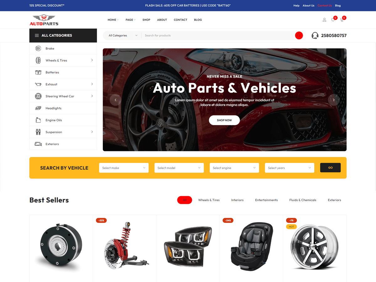 screenshot-331 Automotive Store WordPress 主题