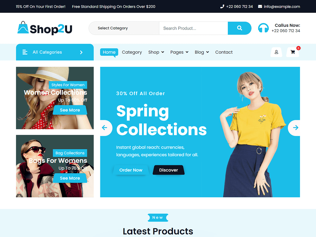 Shop2u WordPress 主题