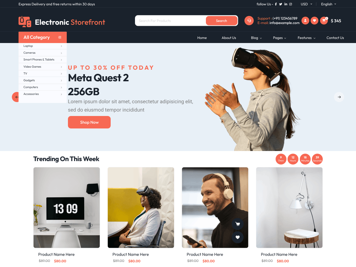 screenshot-370 Electronics Storefront WordPress 主题