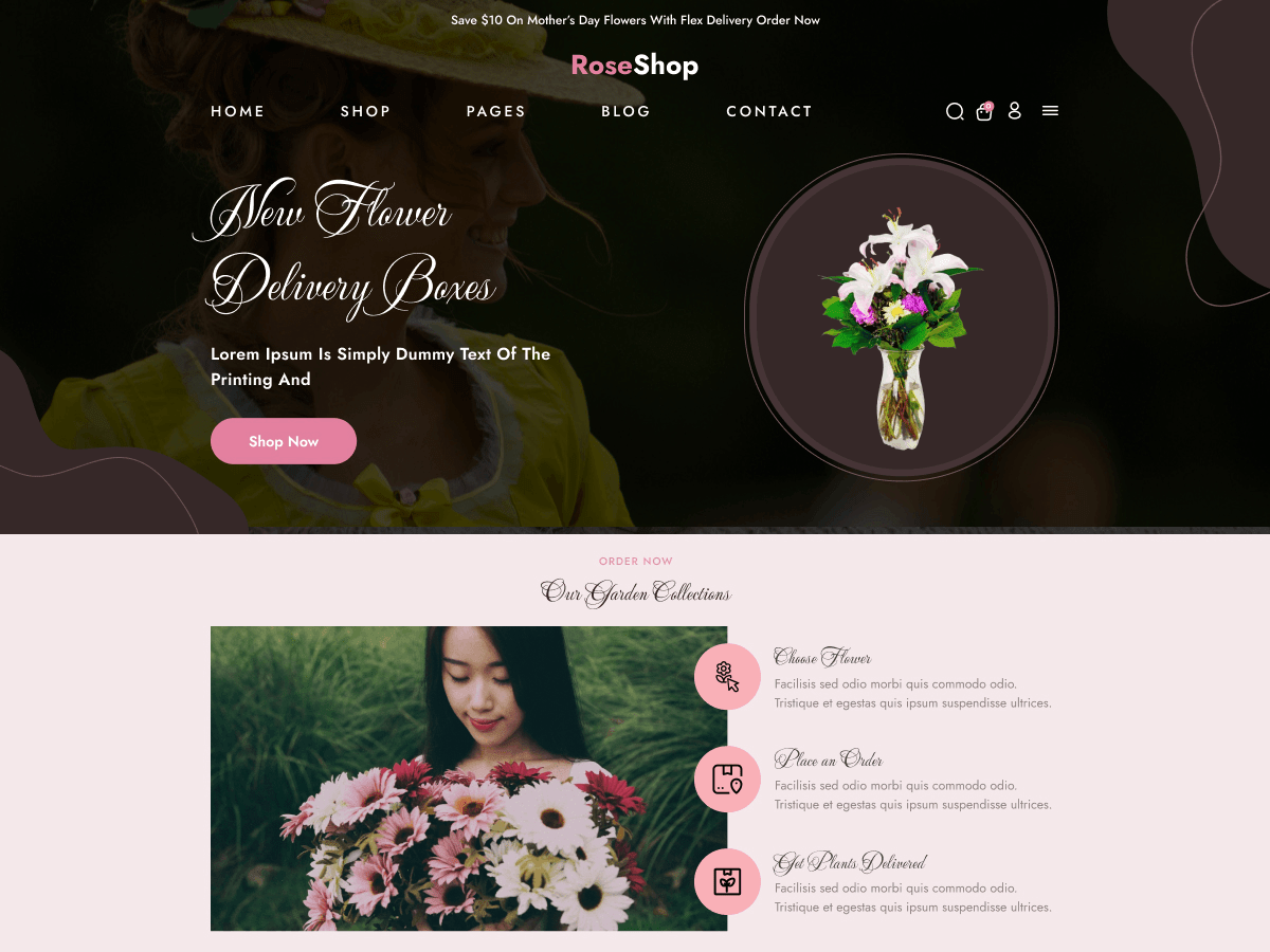 Flower Delivery Shop WordPress 主题