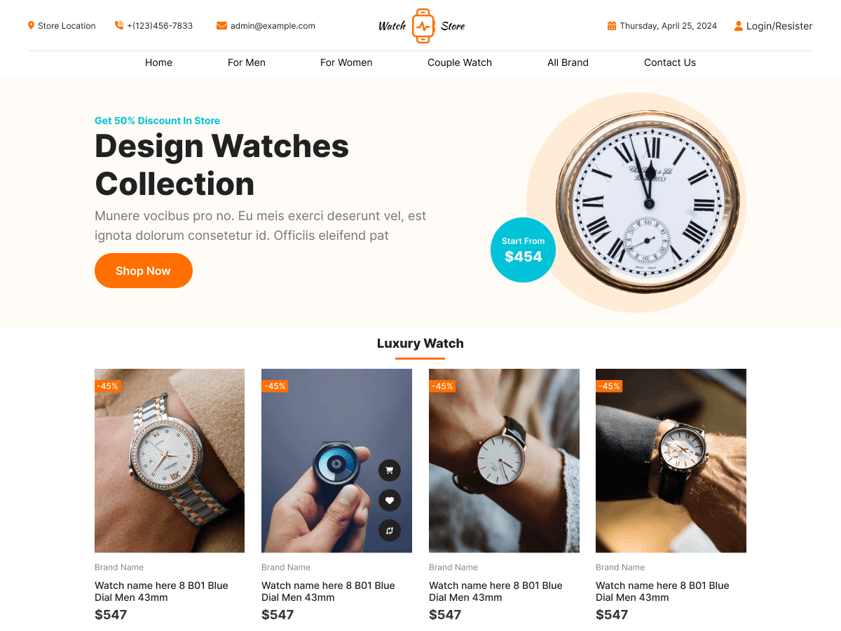 Watch Collection WordPress 主题
