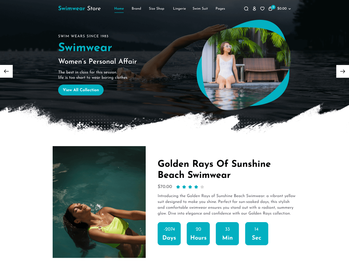 Swimwear Shop WordPress 主题