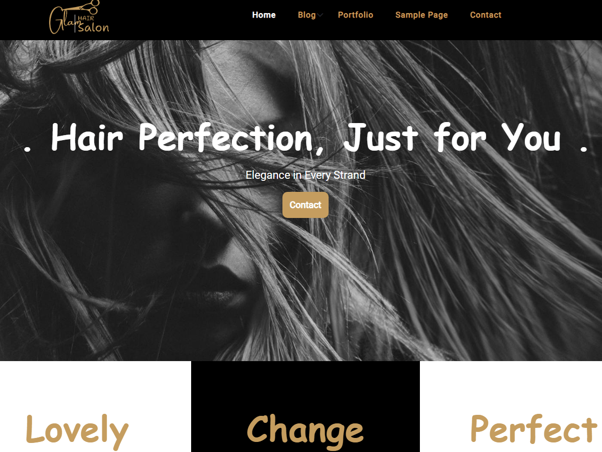 Glam Hair Salon WordPress 主题