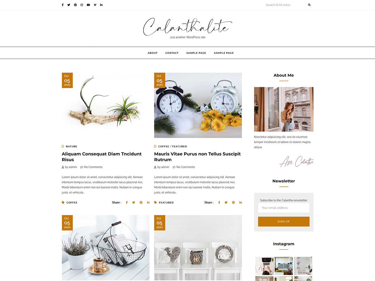 Calanthalite WordPress 主题