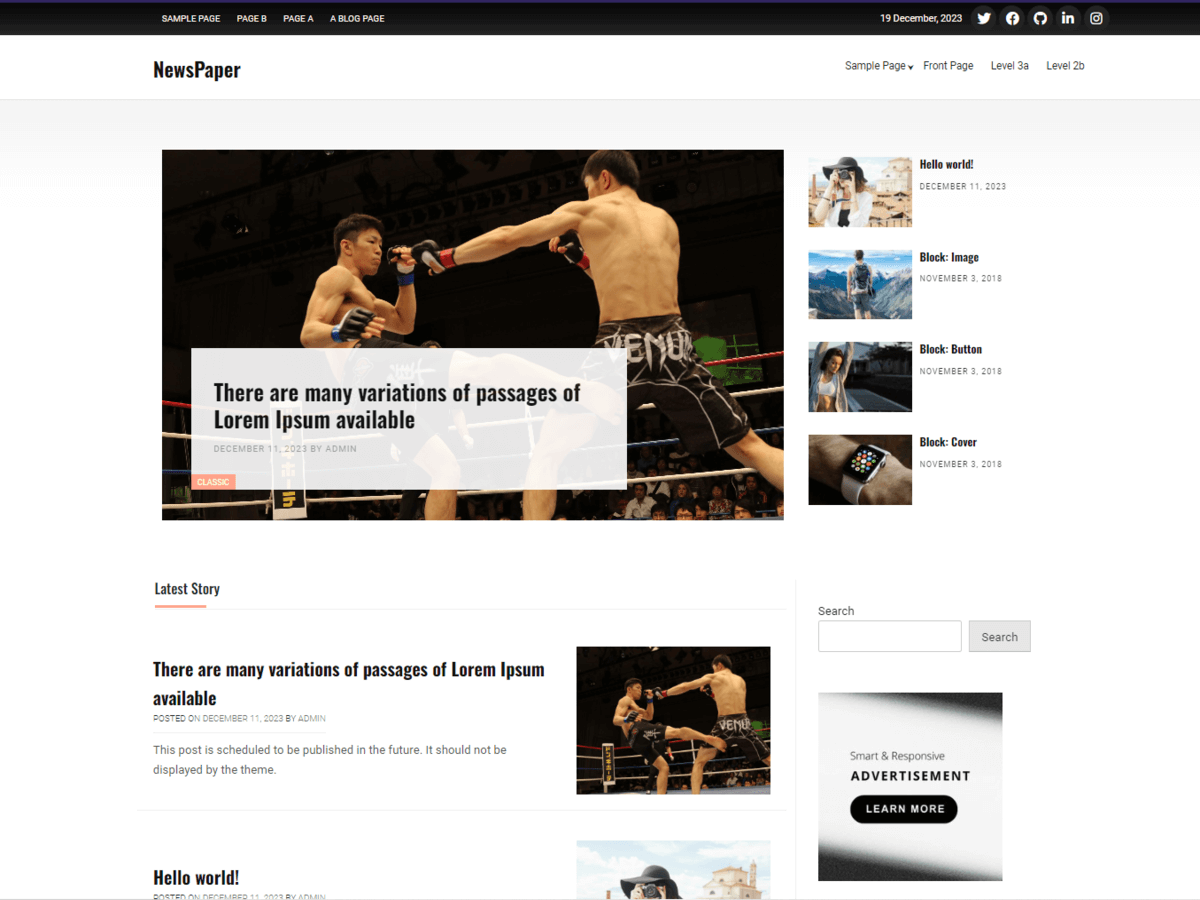 PH News Paper WordPress 主题